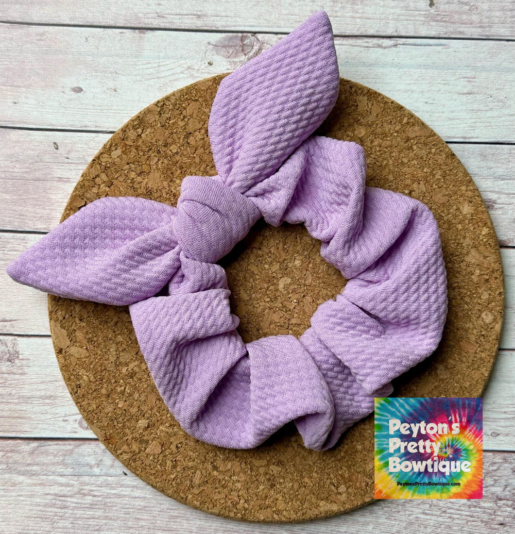 Lavender Bow Scrunchie