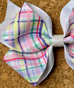 Easter Plaid Pattern Bow
