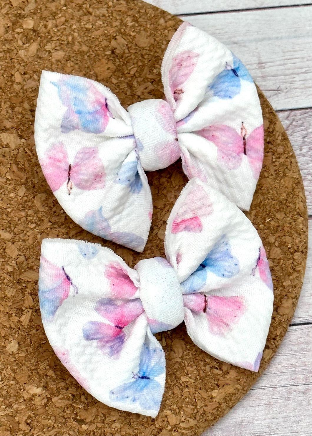 Beautiful Butterflies Piggies Fabric Bows