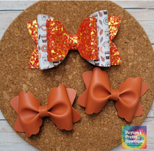 Load image into Gallery viewer, PSL Chunky Glitter Layered Leatherette Bow
